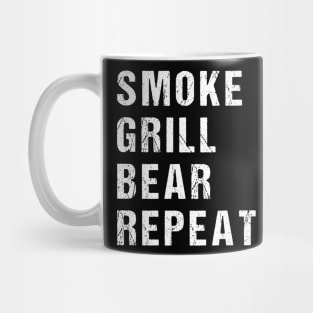 Mens Funny Dad Grandpa Grilling BBQ Meat Humor T-Shirt Mug